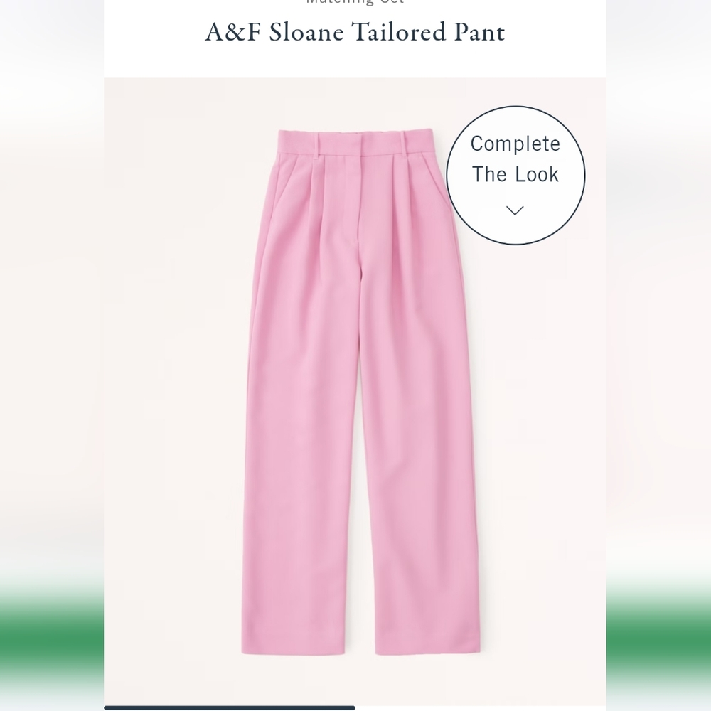 NWT Abercrombie and Fitch Sloane Tailored Pants pink